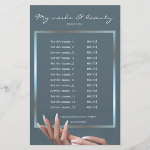 Nail Beauty Salon Background & Frame Price List