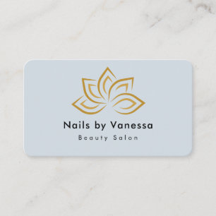 Nail Beauty Salon Qr Code Soft Navy Business Card
