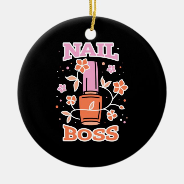 Nail Boss Ceramic Ornament (Front)