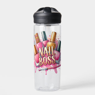 Nail boss manicurist finger nail polish manicure water bottle