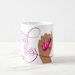 Nail Boss, nail Technician, long nails, manicure Coffee Mug