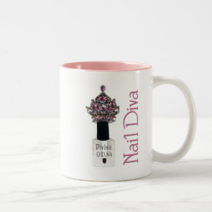 “Nail Diva” Two-Tone Coffee Mug