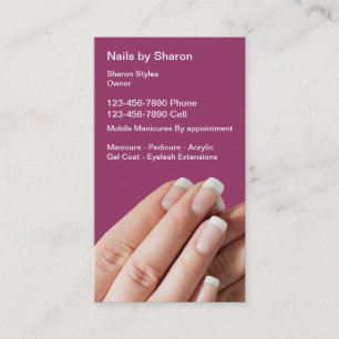 Nail Manicure Business Cards