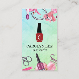 Nail Manicure Tools Business Card