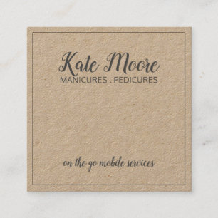 Nail Manicurist Or Pedicurist Beauty Service Square Business Card