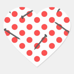 nail pattern with dots classic round sticker