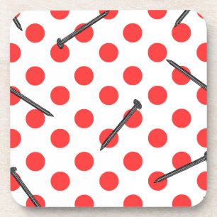 nail pattern with dots coaster