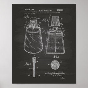Nail Polish Applicator 1963 Patent Art Chalkboard Poster