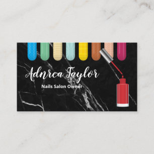 Nail Polish Assorted Colourful Nails Business Card
