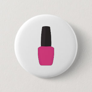 Nail Polish Bottle 6 Cm Round Badge