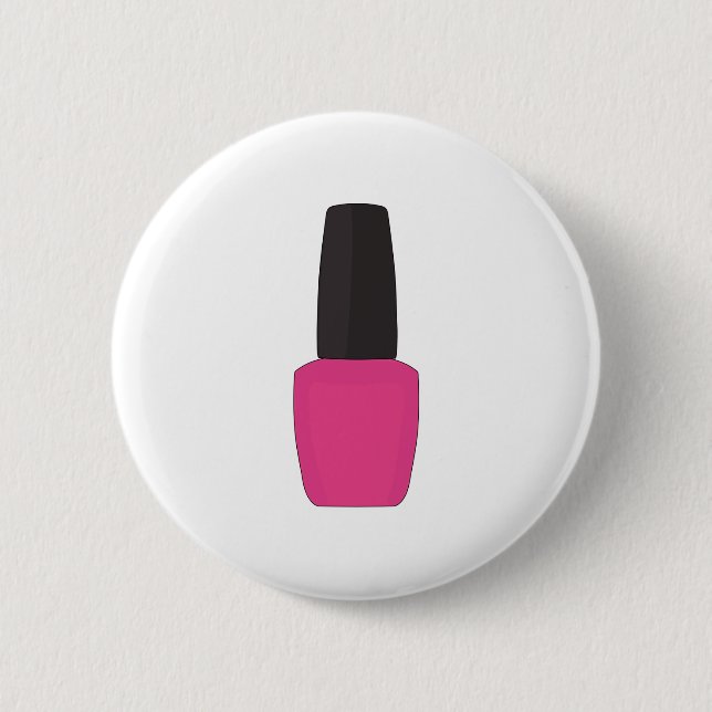 Nail Polish Bottle 6 Cm Round Badge (Front)