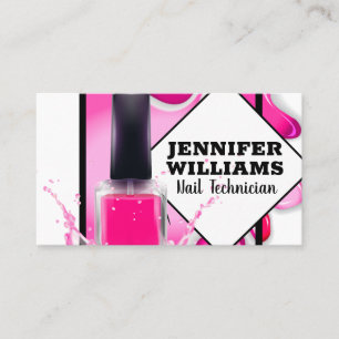 Nail Polish Bottle   Manicurist  Business Card