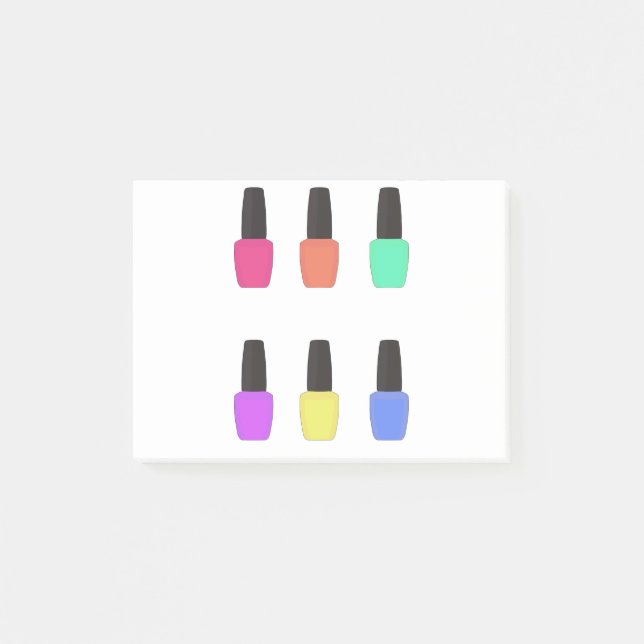Nail Polish Bottle Pattern Post-it Notes (Front)