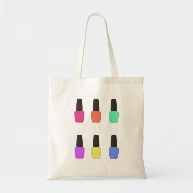 Nail Polish Bottle Pattern Tote Bag (Front)
