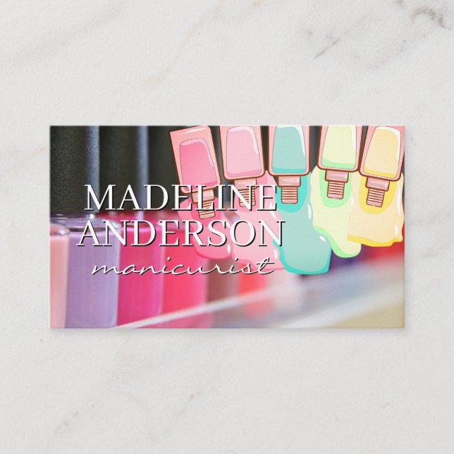 Nail Polish Bottles | Beauty  Business Card (Front)