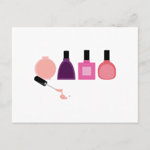 Nail Polish Bottles Postcard