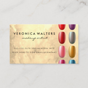 Nail Polish Bottles Spilled   Colourful Manicure Loyalty Card