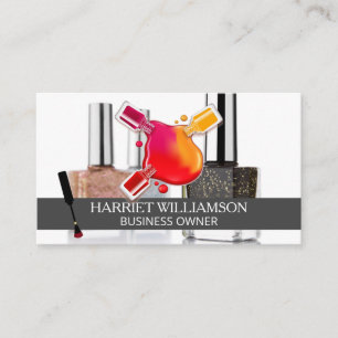 Nail Polish Brush   Bottles Business Card