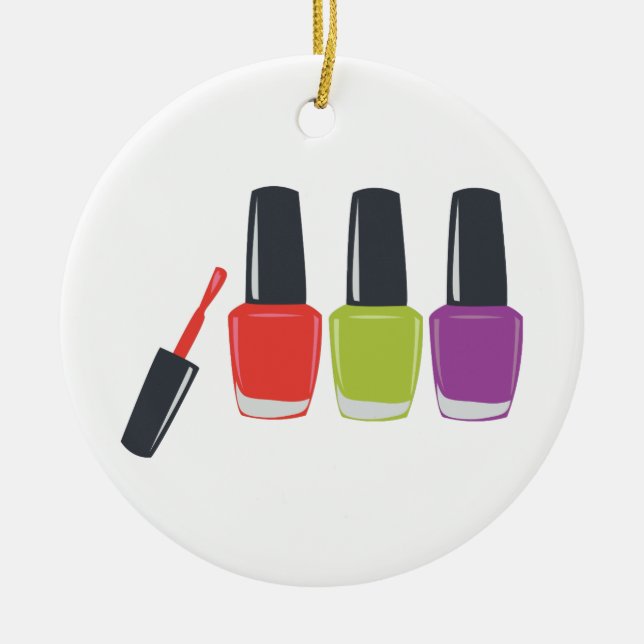 Nail Polish Ceramic Ornament (Front)