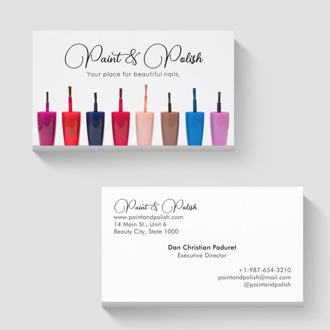 Nail Polish Colour Set Nail Salon Business Card (Creator Uploaded)