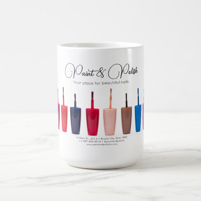 Nail Polish Colour Set Nail Salon Coffee Mug (Center)