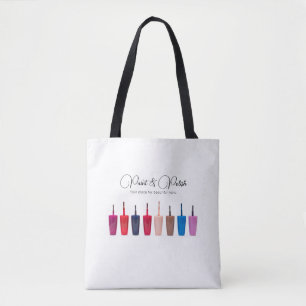 Nail Polish Colour Set Nail Salon Tote Bag