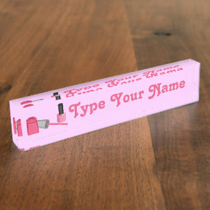 Nail Polish Customisable Name Plate