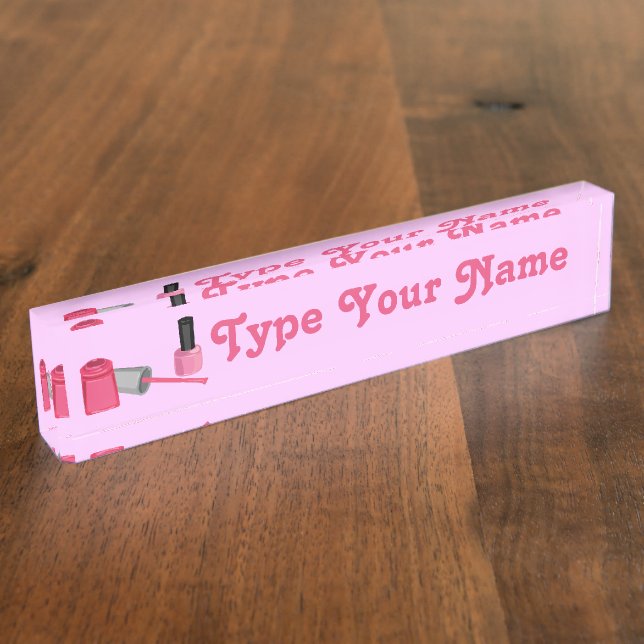 Nail Polish Customisable Name Plate (Side)