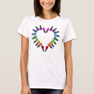Nail Polish Heart T-Shirt