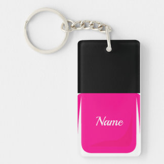 Nail Polish Keychain Pink