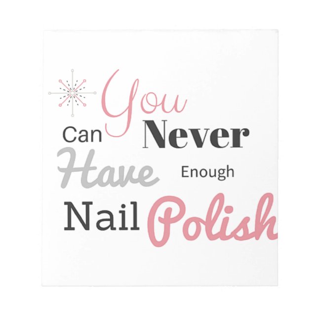 Nail polish lover notepad (Front)