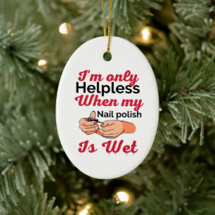 Nail polish  metal ornament