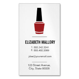 Nail Polish   Minimalist Magnetic Business Card