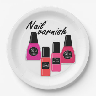Nail Polish Paper Plate