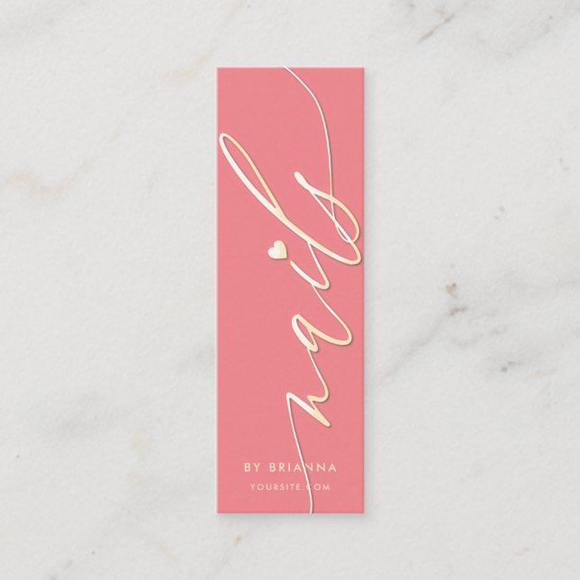 Nail Polish Salon Manicure Specialist Mini Business Card (Front)