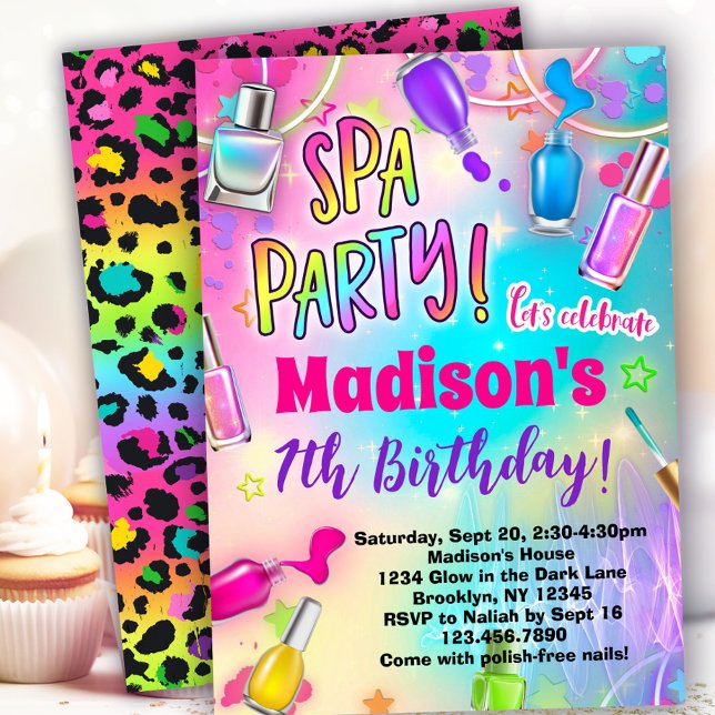Nail Polish Spa Party Birthday  Invitation (Creator Uploaded)