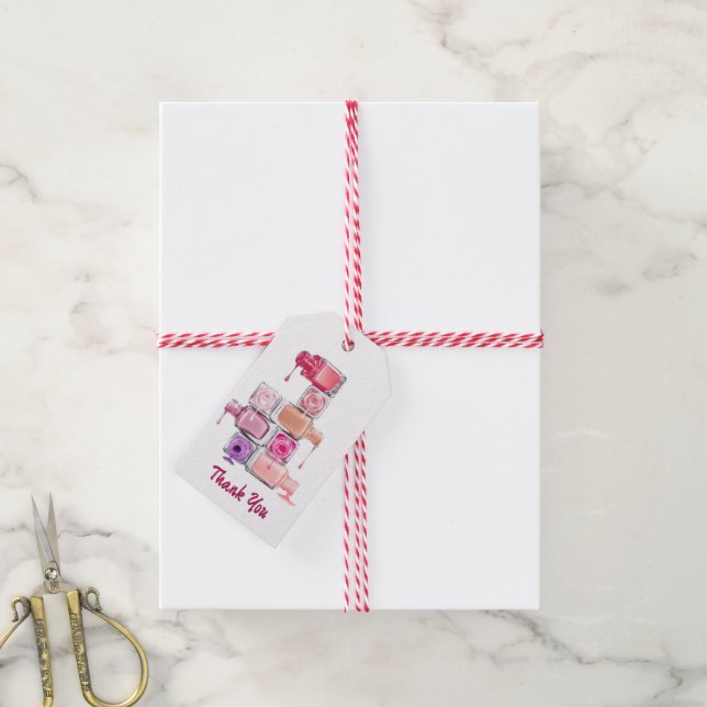 Nail Polish Stack Custom   Gift Tags (With Twine)