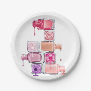 Nail Polish Stack Paper Plate