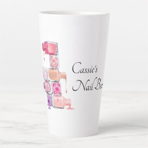 Nail Polish Stack Personalised Latte Mug