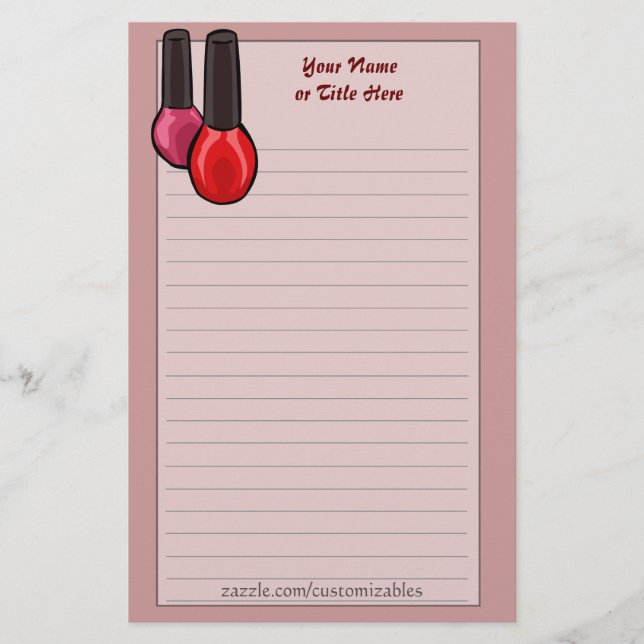 Nail Polish Stationery (Front)