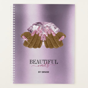 nail salon appointment book hand nails technician planner