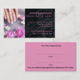 Nail Salon Appointment Business Card