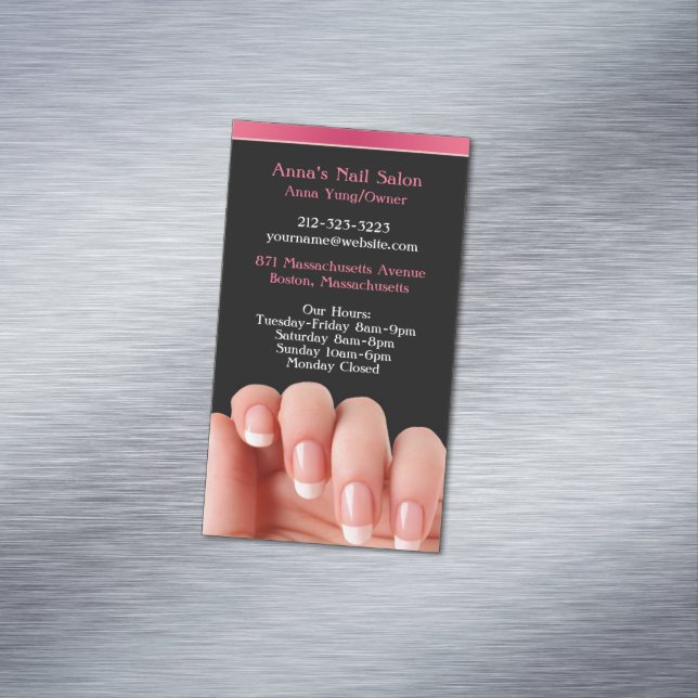 Nail Salon Artist Magnetic Business Card (In Situ)