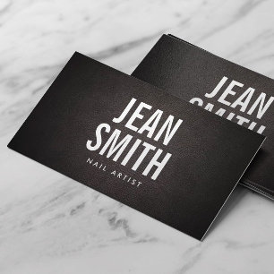 Nail Salon Bold Text Elegant Minimalist Business Card