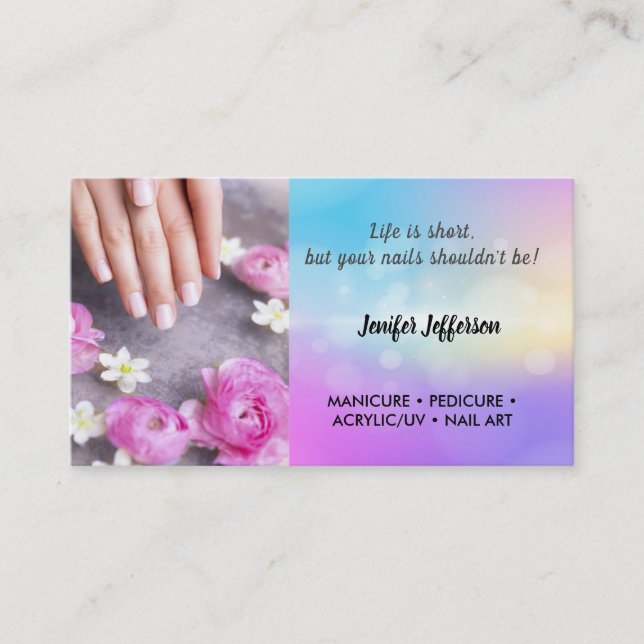 Nail Salon Business Card (Front)