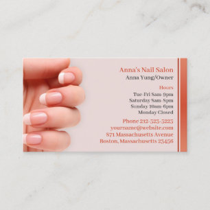 Nail Salon Business Card with Appointment