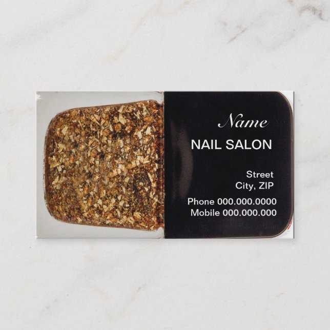 Nail Salon Customer Loyalty Punch Business Card (Front)