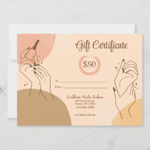Nail Salon Gift Certificate