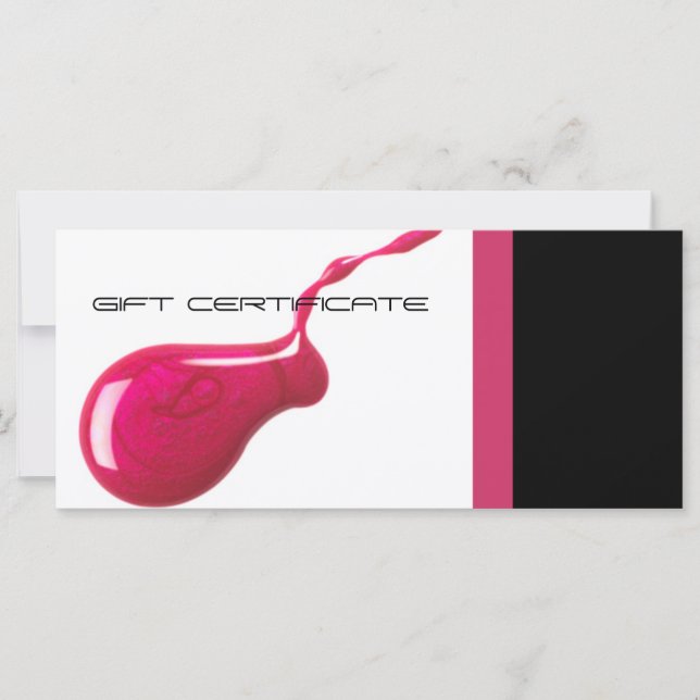 Nail Salon Gift Certificates (Front)