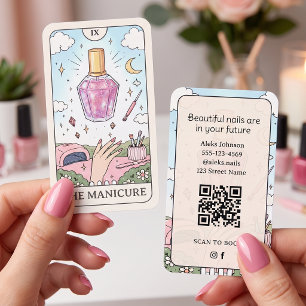 Nail Salon Lilac Celestial Tarot Business Card